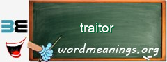 WordMeaning blackboard for traitor
